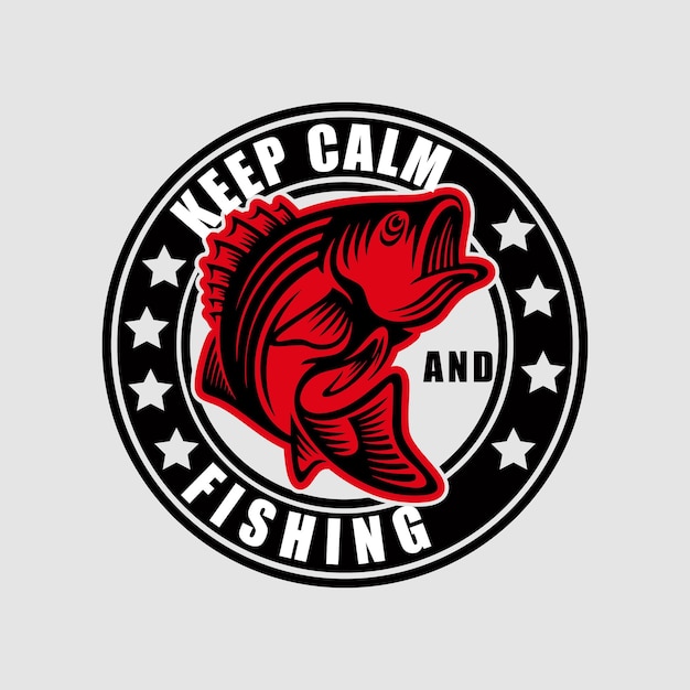 CREATIVE FISHING T SHIRT DESIGN KEEP CALM AND FISHING