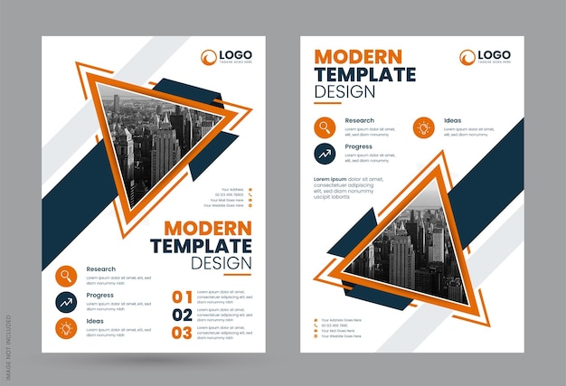 Creative Flyer Design Layout Template with Modern Elements and Abstract Background