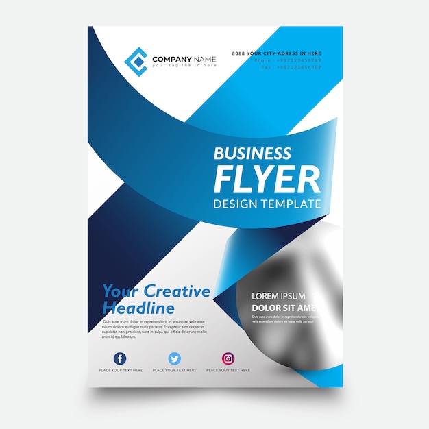 Creative flyer template design vector