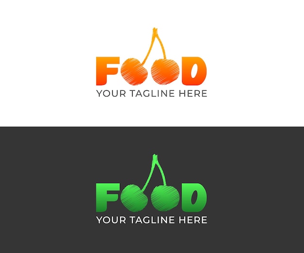 Creative food logo template