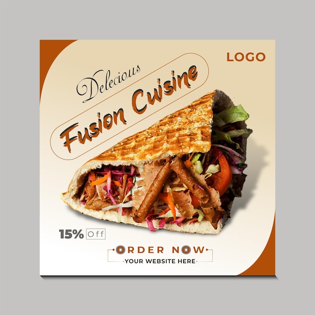 Creative food social media post design