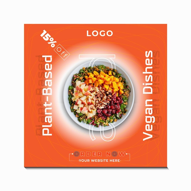 Creative food social media post design