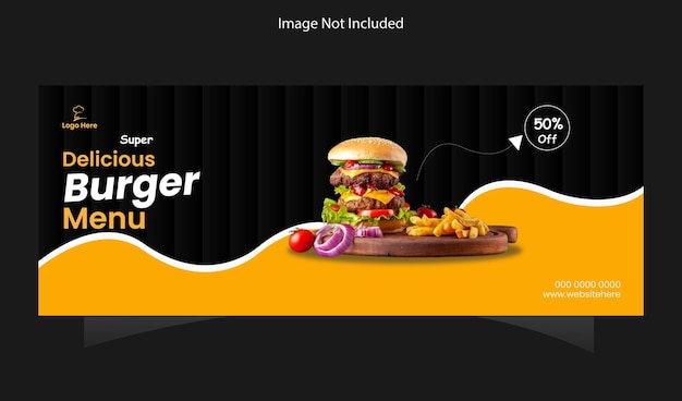 Vector creative food web banner design