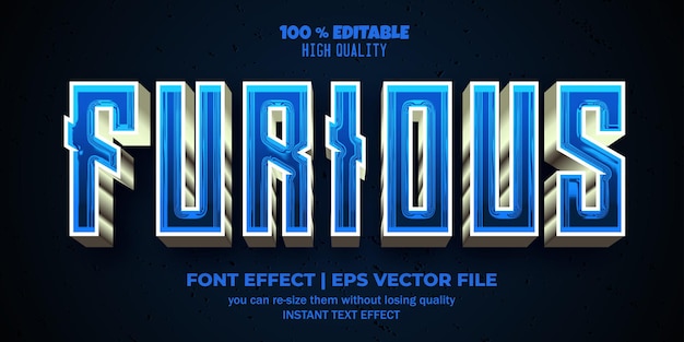 Creative furious editable text