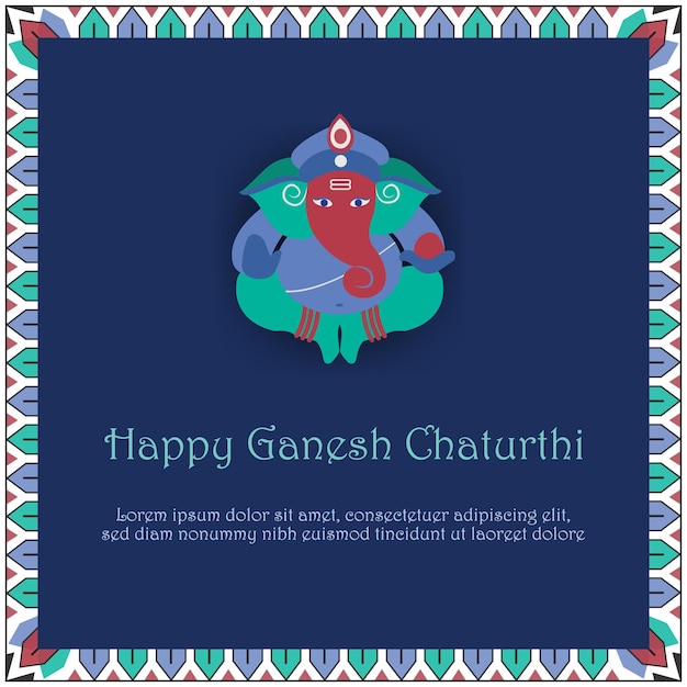 creative Ganapati vector ganesha chaturthi post