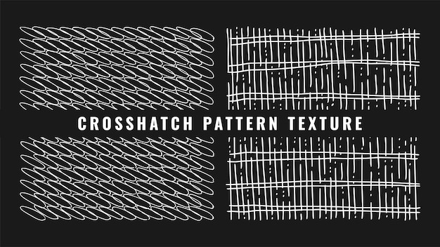 Vector creative geometric crosshatch background with rough handdrawn textures