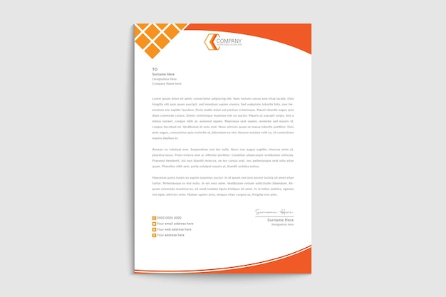 Creative geometric letterhead design