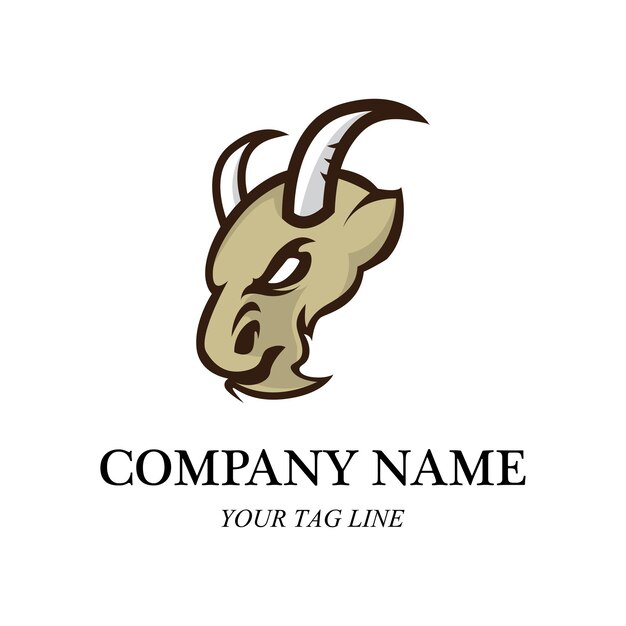 creative goat logo with slogan template