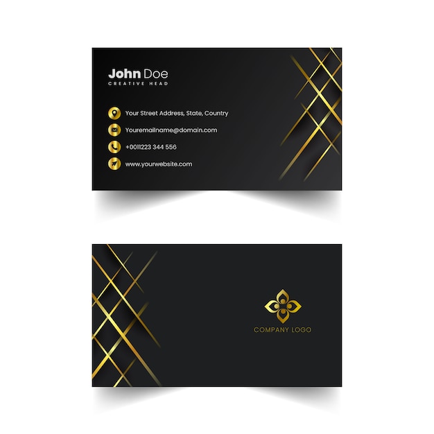 Creative Golden Business Card Vector 