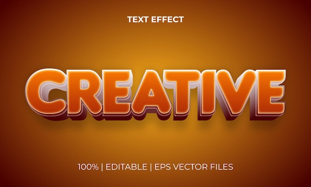 Creative Golden Text Effect Vector File