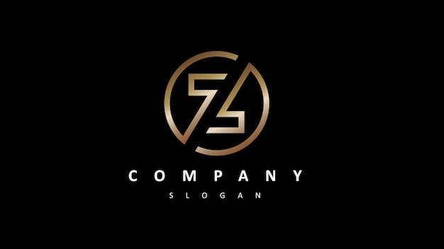 Creative golden Z logo template