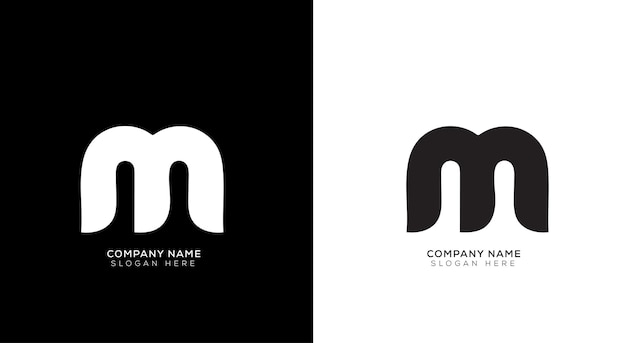 Creative gradient letter m logo design template