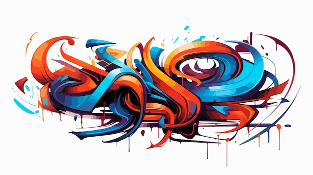 Vector creative graffiti spray design element for car illustration