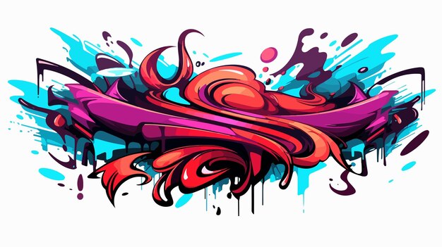 Vector creative graffiti spray design element for car illustration