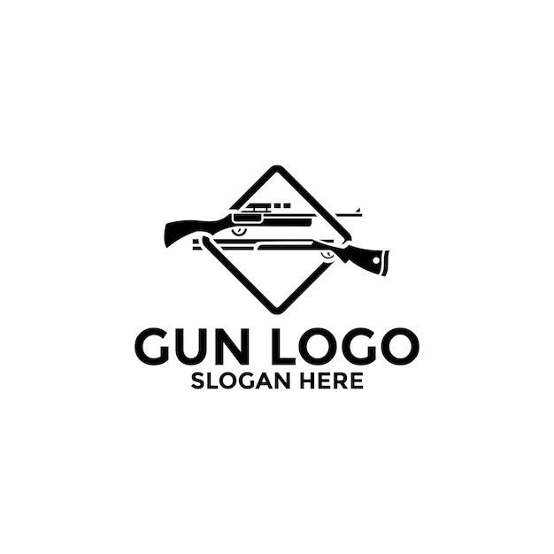 Creative Gun Logo Design Gun Logo Template Gun Vector