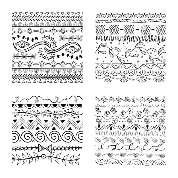 Creative Hand Drawn Design Borders