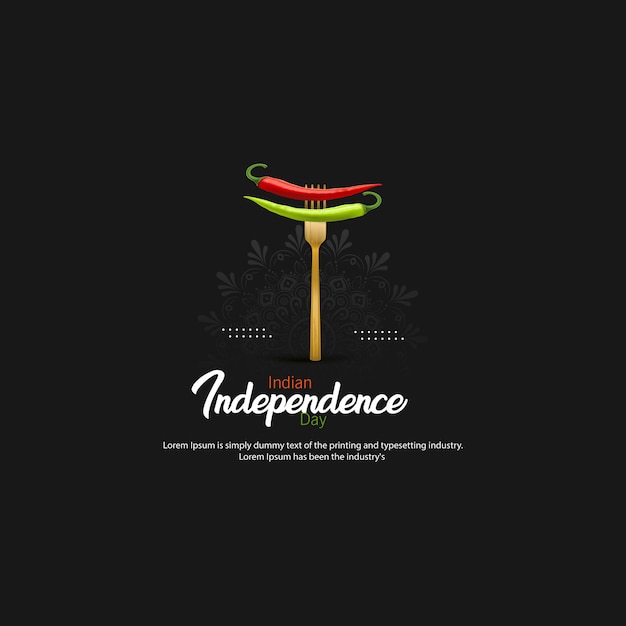 Creative Hand Lettering Text Happy Independence Day or Calligraphy on Beautiful Tri Color