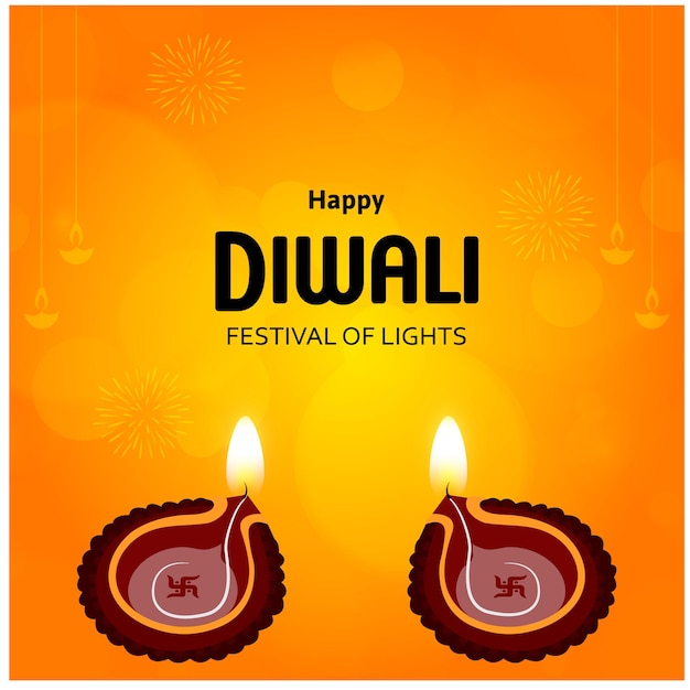 Creative happy diwali festival vector design