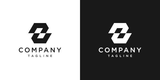 Creative Hexagon Letter Z Monogram Logo Design Icon Template White and Black Background