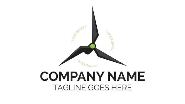 Creative High Tech Wind Energy Modern Logo Design Template