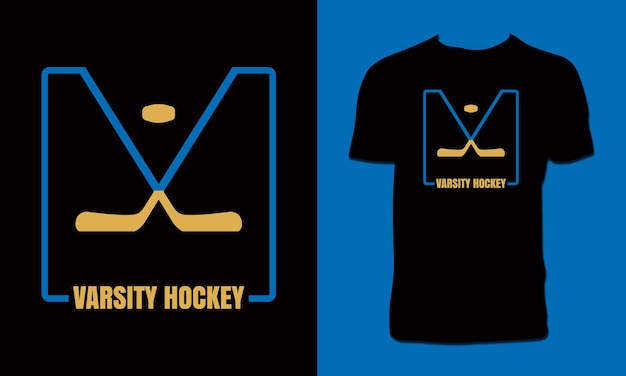 Creative Hockey Vector Tee Design