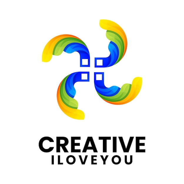 Creative home colorful logo design