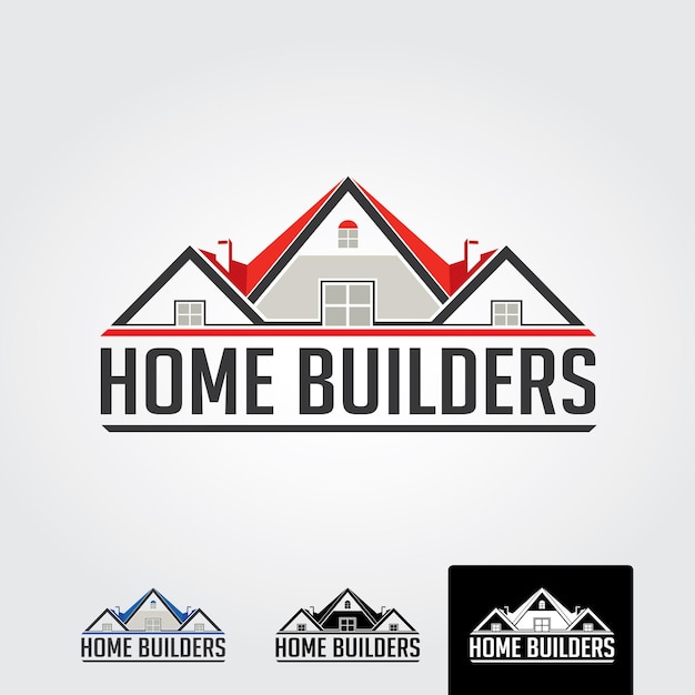 Creative Home Construction Concept Logo Design Template