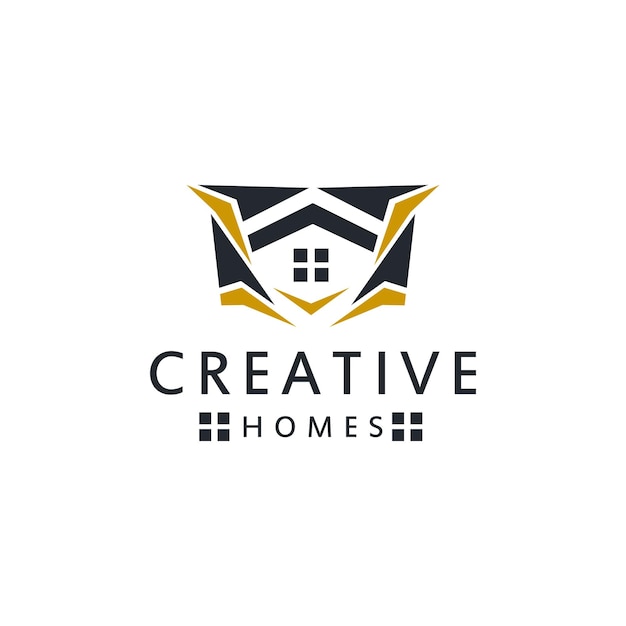 Creative Homes logo design icon template