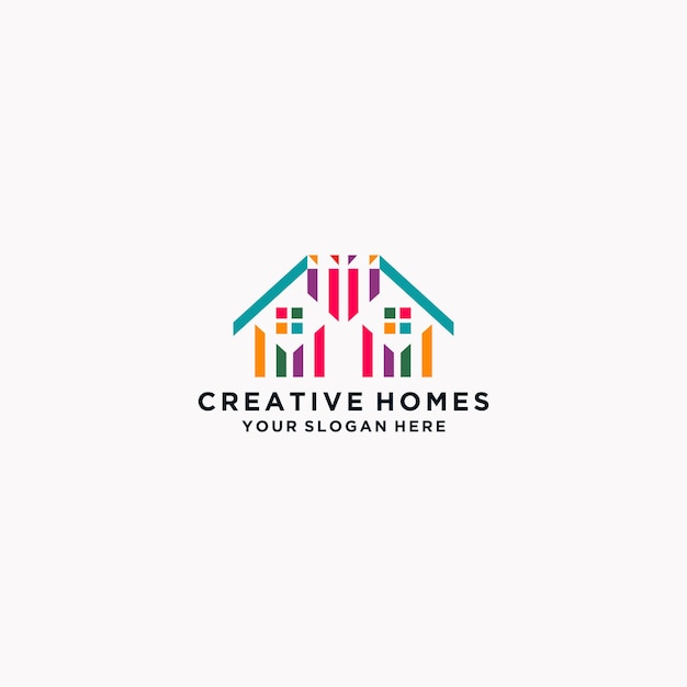 Creative homes logo icon design template flat vector