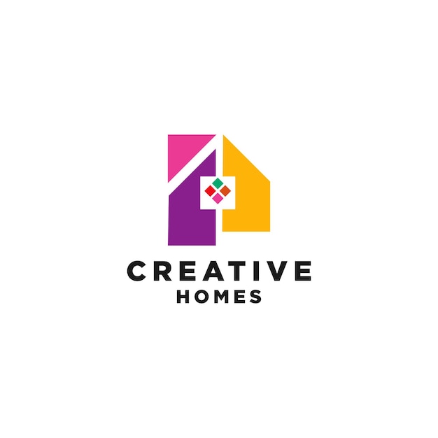 Creative  homes , vector logo for real estate and home