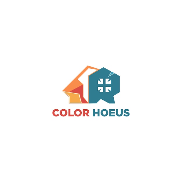 Creative house logo. Color house design. Home logo