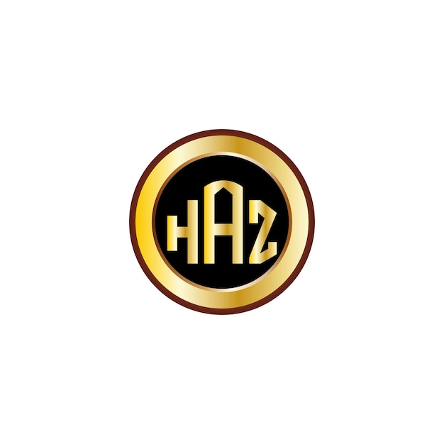 creative HTB letter logo design with golden circle