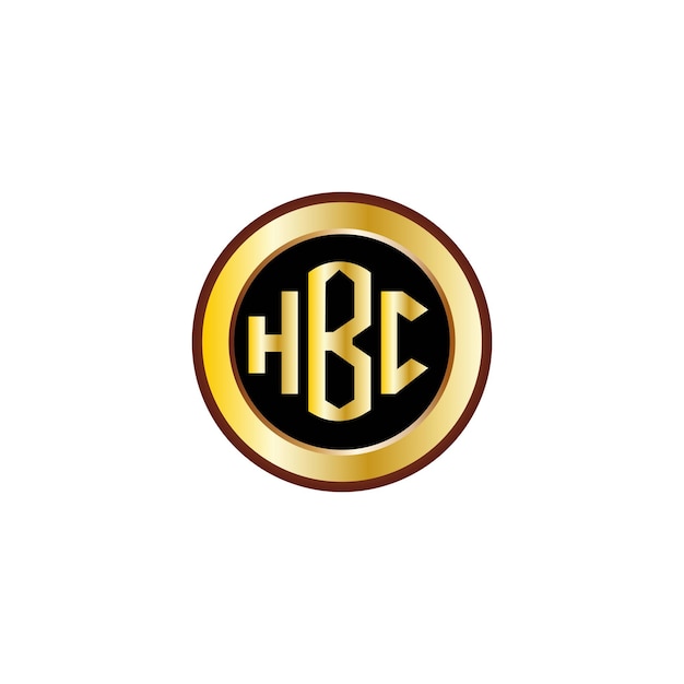 creative HTB letter logo design with golden circle