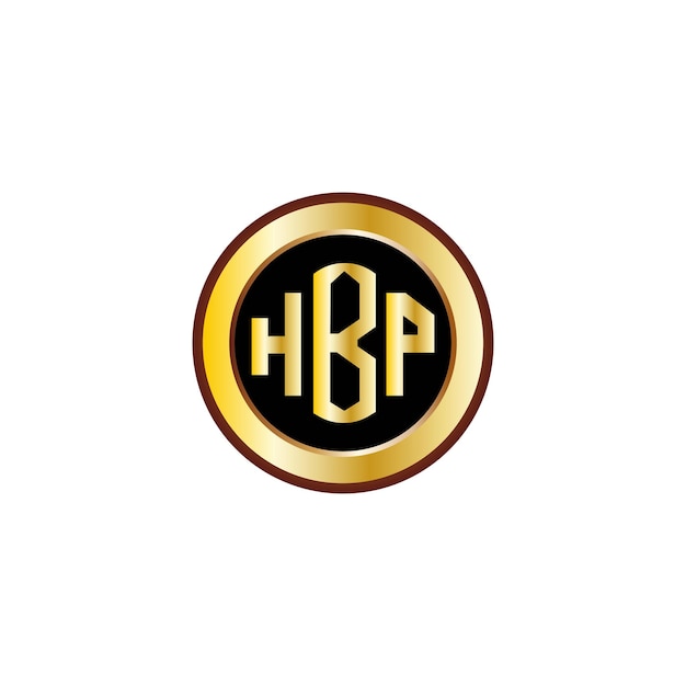 creative HTB letter logo design with golden circle