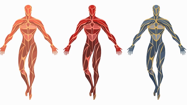 Creative Human Body Cartoon Vector Illustration