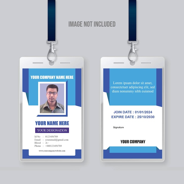 Creative Id card template design eps vector file