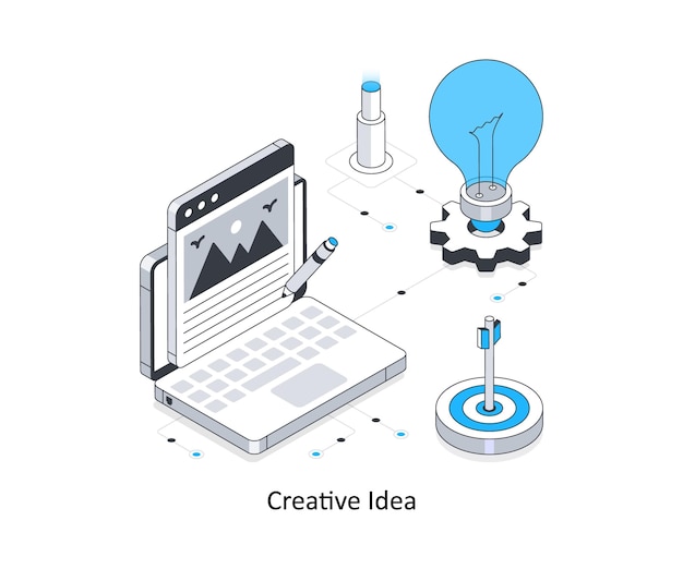 Vector creative idea isometric stock illustration eps 10 file