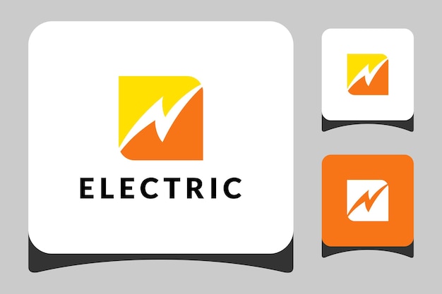 Creative illustration Thunderbolt Electric sign Concept logo design template