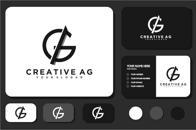 creative initial A G logo design reference logo for your business