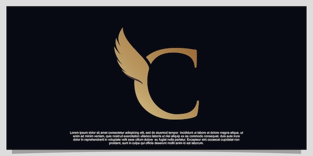 Creative initial letter C logo design with simple concept Premium Vector Part 1