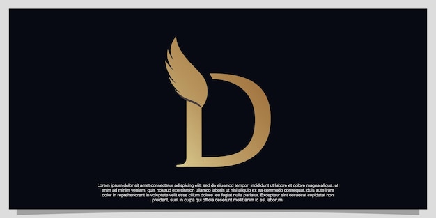 Creative initial letter D logo design with simple concept Premium Vector Part 1