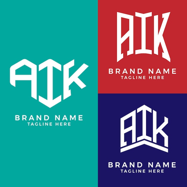 Creative initial letters AAA bundle logo designs .