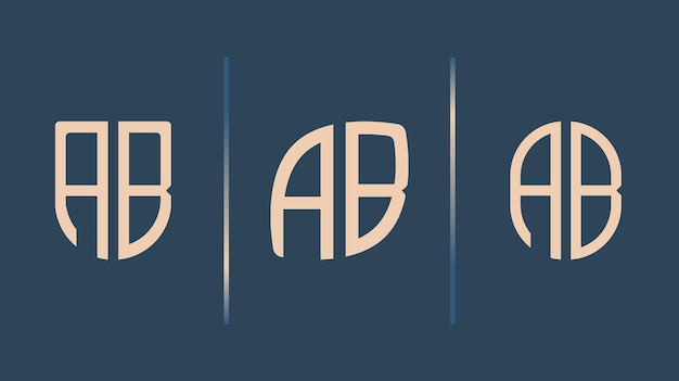 Creative Initial Letters AB Logo Designs Bundle