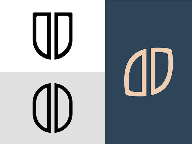 Creative Initial Letters DD Logo Designs Bundle