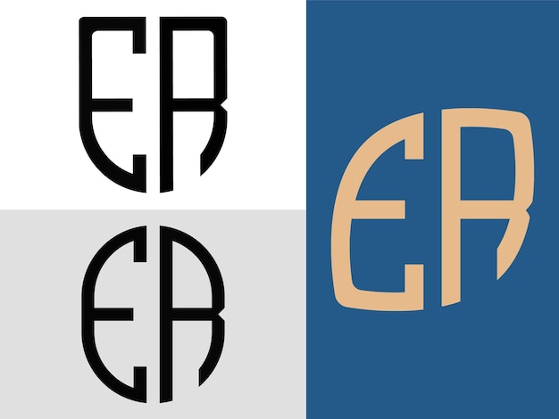 Creative Initial Letters ER Logo Designs Bundle