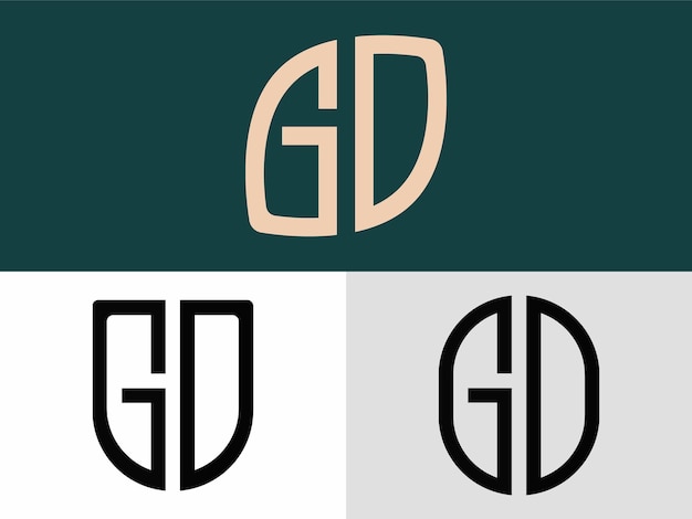 Creative Initial Letters GD Logo Designs Bundle