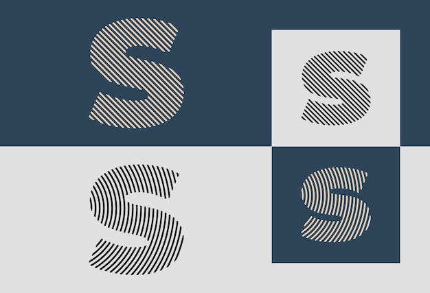 Creative Initial Line Letters S Logo Designs Bundle