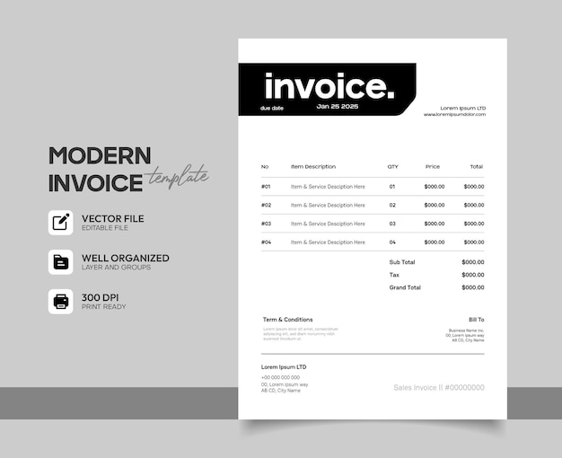 Vector creative invoice layouts design