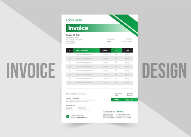 Creative invoice template design