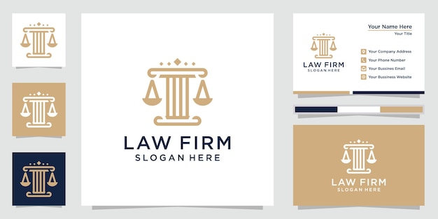 Creative law firm logo and business card